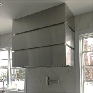 Custom Stainless Steel Range Hood l Box Shape Kitchen Hood l Free Shipping