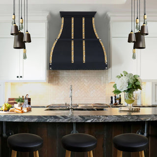 SINDA Arch Bell Black Metal Custom Kitchen Range Hood