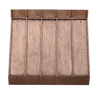 SINDA Copper Rustic Sloped Copper Kitchen Hood H8TR6-V with Vertical Straps - Free Custom Design