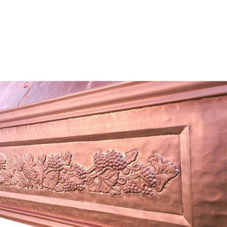 Handmade stunning pattern design for sinda custom copper range hood h7tra