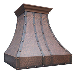 SINDA high performance custom copper range hood in antique copper
