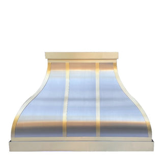 SINDA SRH1-DB2TR-R Handcrafted Brushed Stainless Steel Range Hood - SINDA