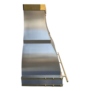 SINDA Bell Stainless Steel Vent Hood with Brass Straps SRH1-BBS - SINDARange Hood