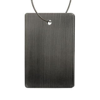 SINDA Brushed Dark Grey Stainless Steel Sample (Blackened Steel) - Sinda Coppersample