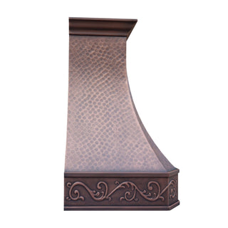 SINDA|Classic|Apron Design|Hammered Copper Custom Range Hood