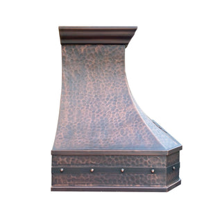SINDA Antique Copper Classic Shape Decorative Straps Custom Range Hood