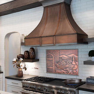 SINDA Classic Kitchen Copper Backsplash Handmade Elegant Wall Art CB-1 - Sinda Copper