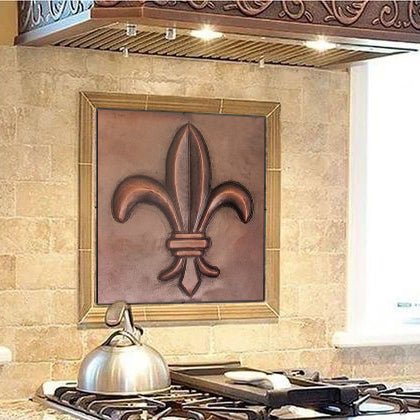 SINDA Classic Kitchen Copper Backsplash Handmade Elegant Wall Art CB-1