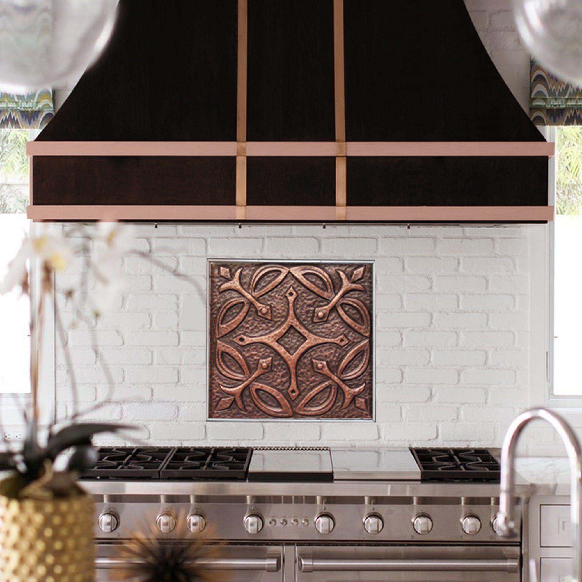 SINDA Classic Kitchen Copper Backsplash Handmade Elegant Wall Art CB-1