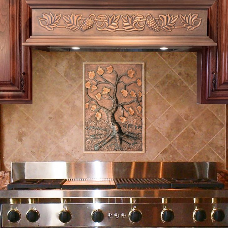 SINDA Classic Kitchen Copper Backsplash Handmade Elegant Wall Art CB-9 -  SINDA