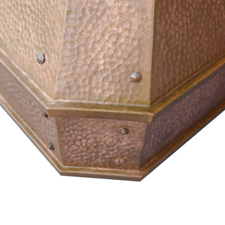 Handcrafted Classic Vintage Copper Design Custom Kitchen Vent Hood Detail-SINDA