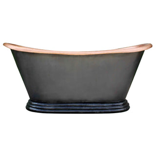 SINDA Copper Soaking Double Slipper Freestanding Tub SCB-S6 - SINDA