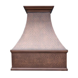 SINDA Light Hammered Antique Copper Kitchen Hood H7L
