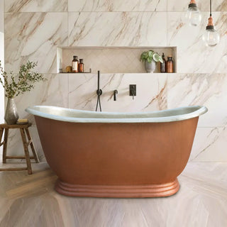 SINDA Handcrafted Copper Double-Slipper Bathtub SCB-S2 - SINDA