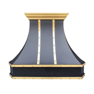 Handcrafted Curved Black Stainless Steel Customize Kitchen Hood - SINDA