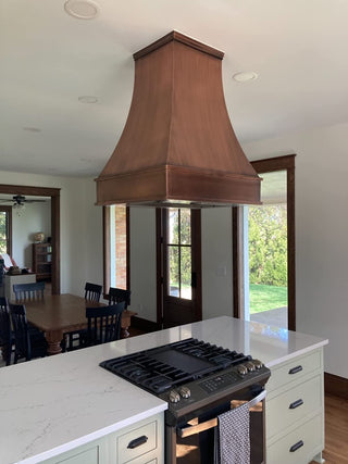 SINDA h7ca custom copper island mount range hood