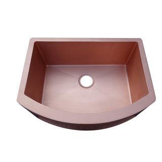 SINDA Single Bowl 14 Gauge Farmhouse Apron Copper Kitchen Sink KSAR-2 - Sinda Coppercopper sink