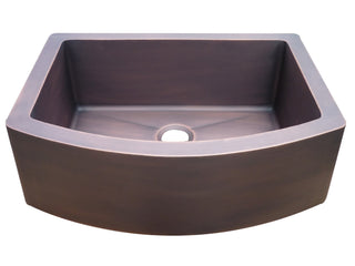 SINDA Single Bowl 14 Gauge Farmhouse Apron Copper Kitchen Sink KSAR-3 - Sinda Coppercopper sink