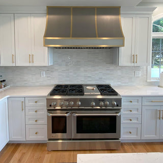 SINDA Sloped Handmade Stainless Steel Kitchen Vent Hood