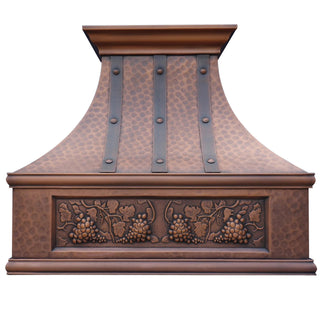 Luxury custom kitchen hood h7tra in antique copper with factory direct price