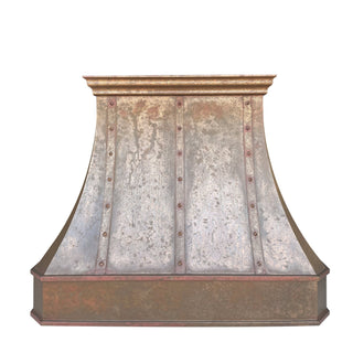Luxury Design Rustic Style Vintage Copper Custom Kitchen Range Hood-SINDA
