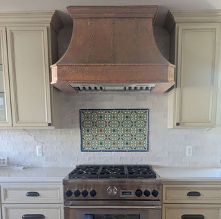 SINDA handmade rustic style vintage copper custom kitchen range hood