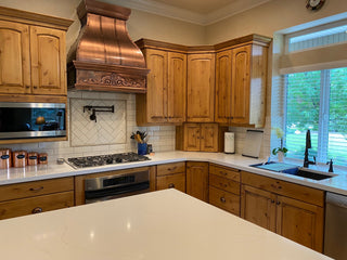 handcrafted copper kitchen hood