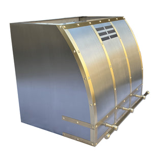 SINDA Handcrafted Brushed Stainless Steel Range Hood SRH8-4 Wall Mount In Stock, 30"W x 21"D x 24"H