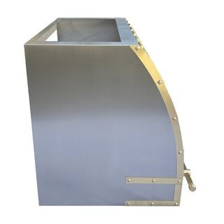 SINDA Handcrafted Brushed Stainless Steel Range Hood SRH8-4 Wall Mount In Stock, 30"W x 21"D x 24"H