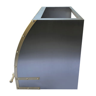 SINDA Handcrafted Brushed Stainless Steel Range Hood SRH8-4 Wall Mount In Stock, 30"W x 21"D x 24"H