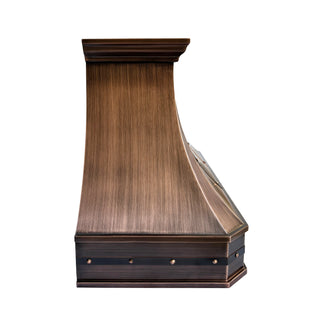 SINDA Classic Wall Mount Copper Range Hood In Stock 48"W x 21"D x 30"H