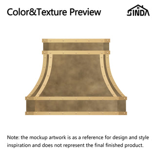 Custom -  SINDA SRH33-4TR-W Stainless Steel Range Hood for Gina
