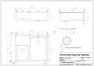 Custom- SINDA KSAR-4 Copper Kitchen Sink for Erik