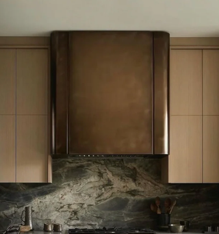 Custom - SINDA SRH37-AB Brass Range Hood for Geoffrey