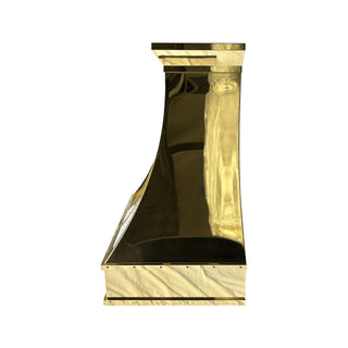 SINDA Handmade Brass Range Hood In Stock, 36"W x 22"D x 39"H