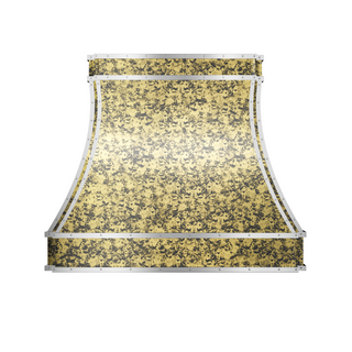 Decorative wall copper kitchen range hood