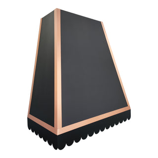 black stainless steel covered vent hood