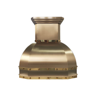 luxury kitchen brushed brass range hood for free shipping