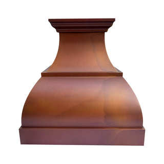 SINDA Custom Fired Copper Range Hood In Stock, 36"W x 27"D x 27"H