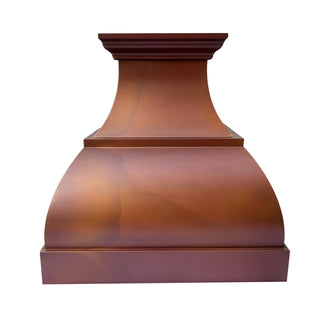 SINDA Custom Fired Copper Range Hood In Stock, 36"W x 27"D x 27"H