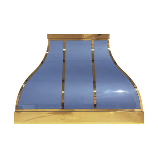 [CUSTOM] SINDA Custom Color Bell Shaped Blue Stainless Steel Range Hood SRH1STR-CB