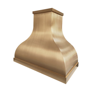 handmade brushed brass kitchen vent hood