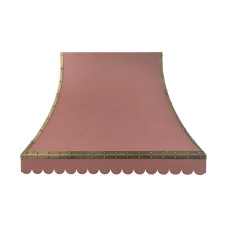 [CUSTOM] SINDA Custom Color Scalloped Pink Stainless Steel Range Hood SRH32-CP