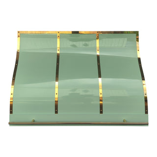 Custom Green Stainless Steel Kitchen Range Hood