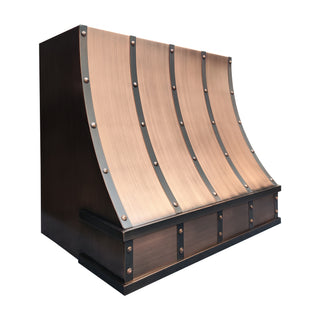 copper stove vents kitchen