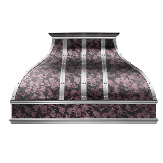 purple bell shaped stainless steel range hood SRH1-CP