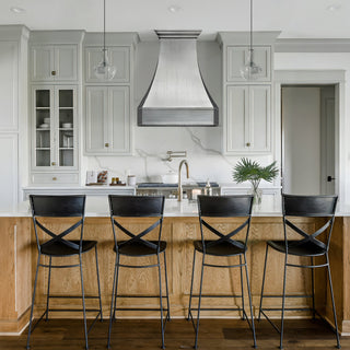 [CUSTOM] SINDA Elegant Curved Embossed Wood Grain Stainless Steel Kitchen Range Hood SRH3-CW