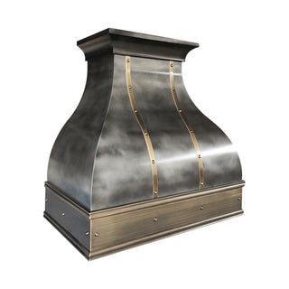 Decorative zinc kitchen range hood