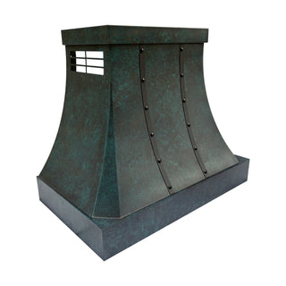 farmhouse copper range hood 