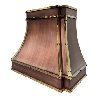 SINDA hammered antique copper kitchen vent hood